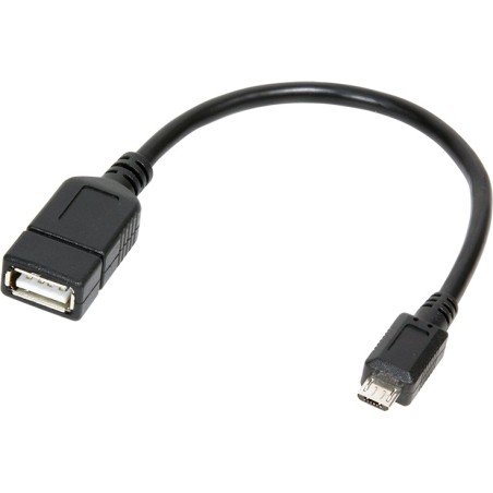CABLU adaptor OTG LOGILINK, pt. smartphone, Micro-USB 2.0 (T) la USB 2.0 (M), 20cm, asigura conectarea telef. la o tastatura, HU