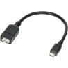 CABLU adaptor OTG LOGILINK, pt. smartphone, Micro-USB 2.0 (T) la USB 2.0 (M), 20cm, asigura conectarea telef. la o tastatura, HU