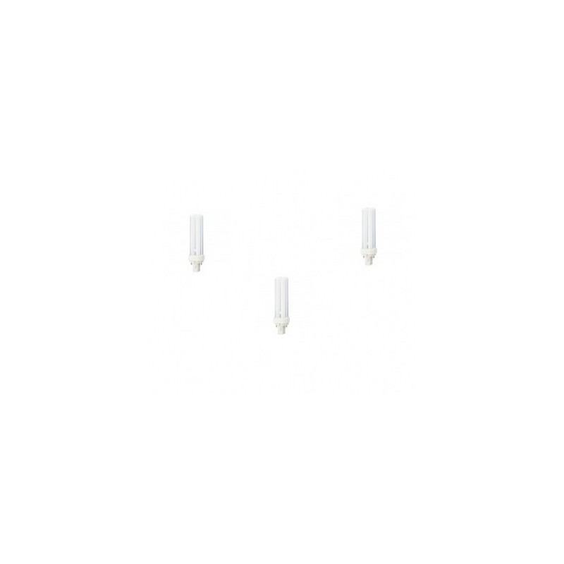 SET 3 becuri fluorescent Panasonic, soclu G24D-3, putere 26W, forma liniar, lumina alb calda, alimentare 220 - 240 V, "FDS26E40/