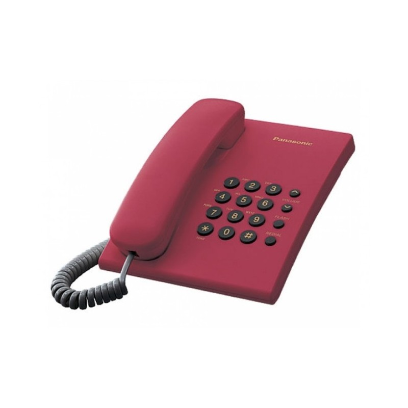 Telefon analogic KX-TS500FXR,rosu, (timbru verde 0.8 lei)