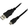 CABLU alimentare si date LOGILINK, pt. smartphone, USB 2.0 (T) la Micro-USB 2.0 (T), 3m, negru, "CU0059" (timbru verde 0.18 lei)
