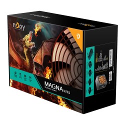 SURSA SURSA NJOY Magna 550, 550 W, modulara, ATX 12V V2.3, fan 140 mm x 1, 80 Plus Bronze, "PSAT5055A4MCECO01B" (timbru verde 2 