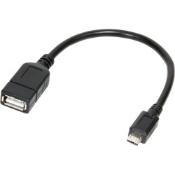 CABLU adaptor OTG LOGILINK, pt. smartphone, Micro-USB 2.0 (T) la USB 2.0 (M), 20cm, asigura conectarea telef. la o tastatura, HU