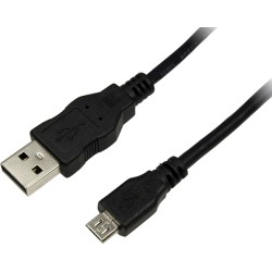 CABLU alimentare si date LOGILINK, pt. smartphone, USB 2.0 (T) la Micro-USB 2.0 (T), 3m, negru, "CU0059" (timbru verde 0.18 lei)