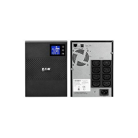 UPS Eaton, Line int., mini Tower, 1050 W, AVR, IEC x 8, display LCD, back-up 11 - 20 min. "5SC1500I" (timbru verde 40 lei)
