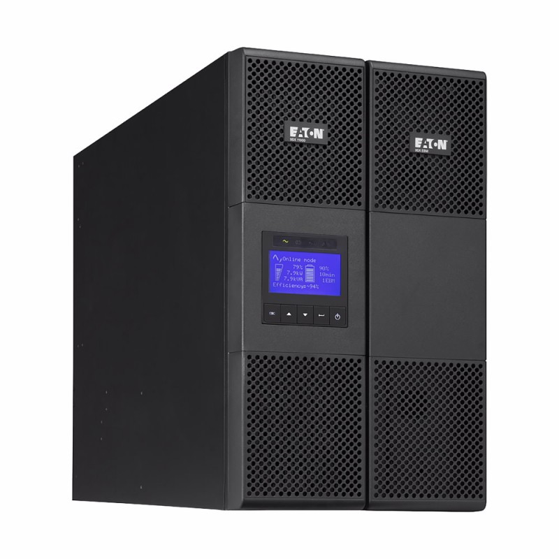 UPS Eaton, Online, Tower/rack, 7200 W, fara AVR, Terminal Block, display LCD, back-up 11 - 20 min. "9SX8KIRT" (timbru verde 40 l