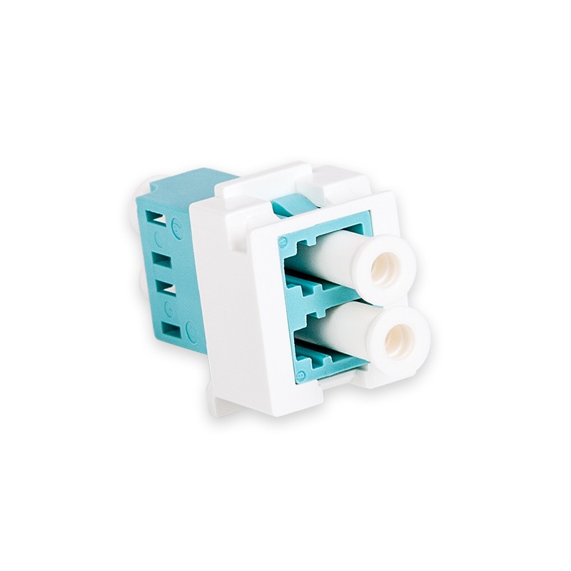 Adaptor | FO | Multimode | LC Snap-in | LANmark | Duplex | Aqua