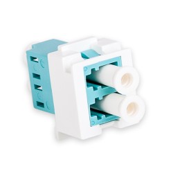 Adaptor | FO | Multimode | LC Snap-in | LANmark | Duplex | Aqua