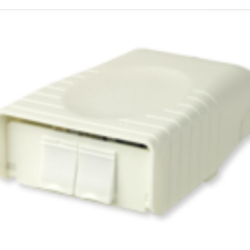 Priza fibra 45 x 45 Splicing 2 porturi Snap-In alba LANmark