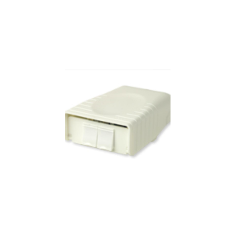 Priza fibra 45 x 45 Splicing 2 porturi Snap-In alba LANmark