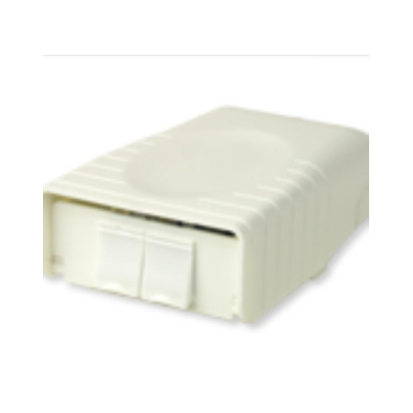 Priza fibra 45 x 45 Splicing 2 porturi Snap-In alba LANmark