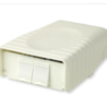 Priza fibra 45 x 45 Splicing 2 porturi Snap-In alba LANmark