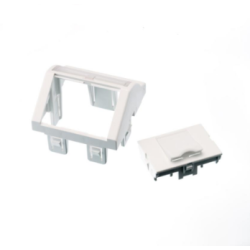 Modul unghiular 45x45 pentru 1 port Snap-In alb LANmark