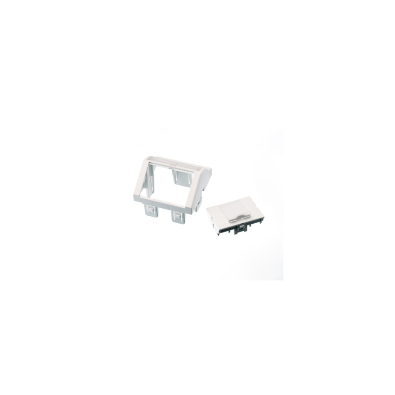 Modul unghiular 45x45 pentru 1 port Snap-In alb LANmark