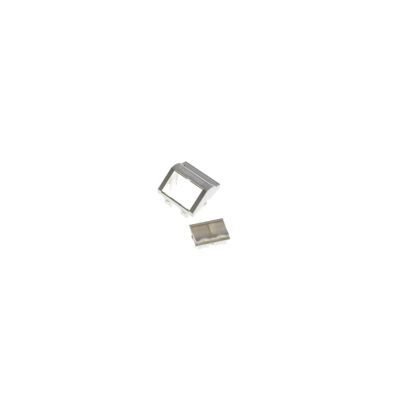Modul unghiular 45x45 pentru 2 porturi Snap-In alb LANmark