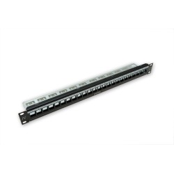 Patch panel neechipat | cat 5,6 | Modular | Cupru | 24 | Keystone | Essential | Negru