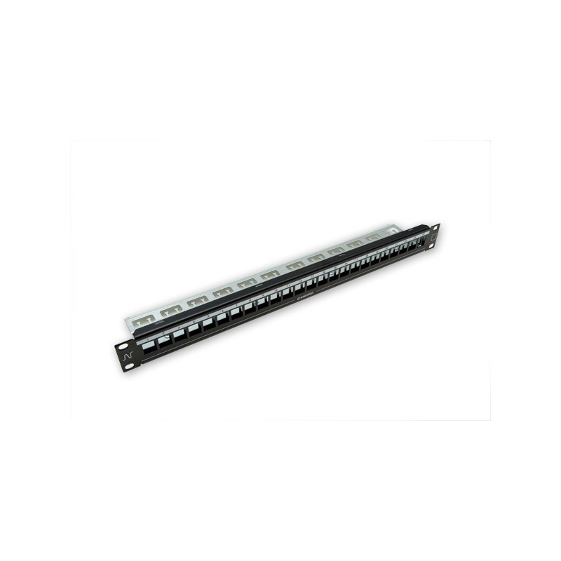 Patch panel neechipat | cat 5,6 | Modular | Cupru | 24 | Keystone | Essential | Negru