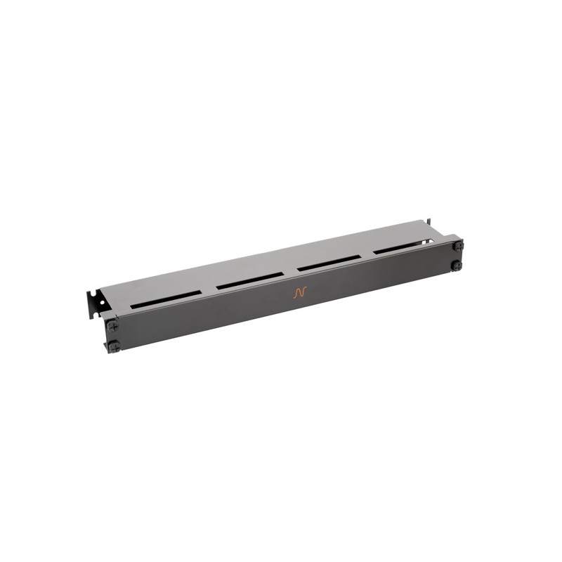 Organizator cabluri cu capac 1U negru, "N102.117BK"