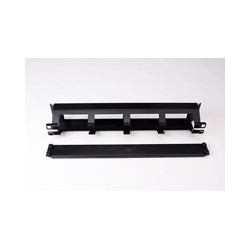 Organizator cabluri cu capac, 2U, negru