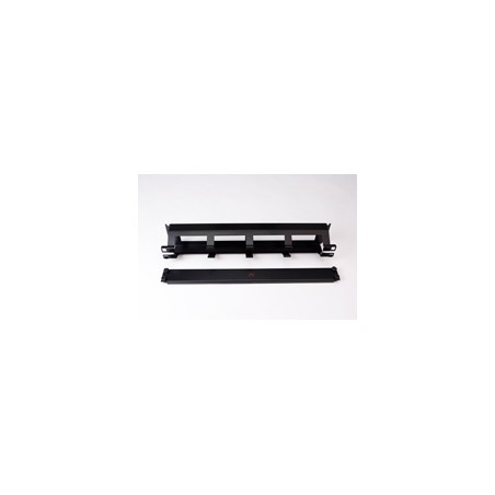 Organizator cabluri cu capac, 2U, negru