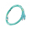 Patch cord | FO | 5 metri | LSZH | Aqua | LANmark | Multimode OM3 | Duplex LC-SC | Slimflex (timbru verde 0.18 lei)