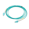 Patch cord | FO | 2 metri | LSZH | Aqua | LANmark | Multimode OM3 | Duplex LC-LC | SLimflex (timbru verde 0.08 lei)
