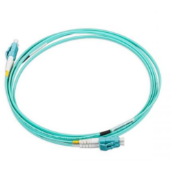 Patch cord | FO | 3 metri | LSZH | Aqua | LANmark | Multimode OM3 | Duplex LC-LC | Slimflex (timbru verde 0.08 lei)