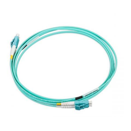 Patch cord | FO | 3 metri | LSZH | Aqua | LANmark | Multimode OM3 | Duplex LC-LC | Slimflex (timbru verde 0.08 lei)