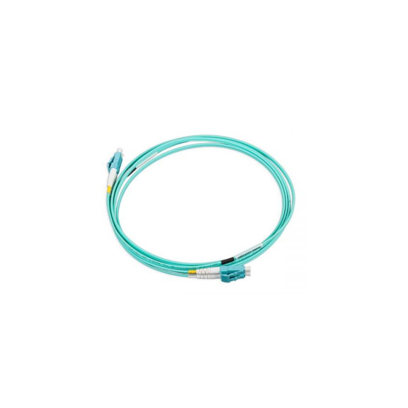 Patch cord | FO | 3 metri | LSZH | Aqua | LANmark | Multimode OM3 | Duplex LC-LC | Slimflex (timbru verde 0.08 lei)