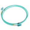 Patch cord | FO | 3 metri | LSZH | Aqua | LANmark | Multimode OM3 | Duplex LC-LC | Slimflex (timbru verde 0.08 lei)