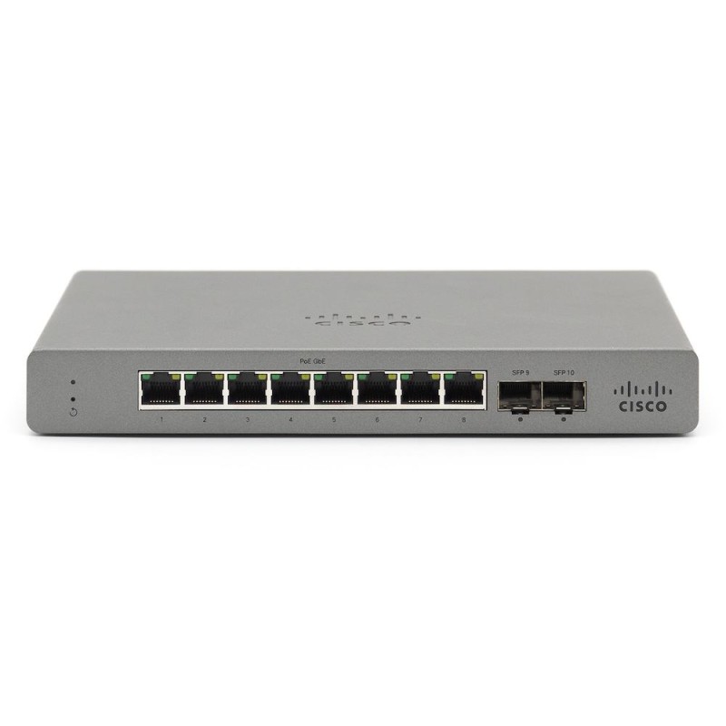 SWITCH PoE CISCO, port Gigabit x 8, SFP SFP x 2, managed, rackabil, carcasa metalica, "GS110-8-HW-EU" (timbru verde 2 lei)