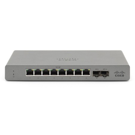SWITCH PoE CISCO, port Gigabit x 8, SFP SFP x 2, managed, rackabil, carcasa metalica, "GS110-8-HW-EU" (timbru verde 2 lei)