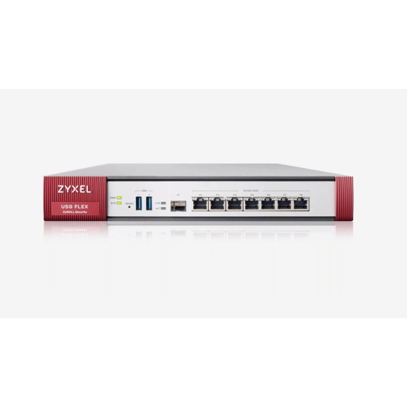 FIREWALL ZYXEL USGFLEX200, 4x LAN/DMZ, 2x WAN, 2x SFP, 450 Mbps, IKEv2, IPSec, SSL, L2TP/IPSec, fanless, "USGFLEX200-EU0102F" (t