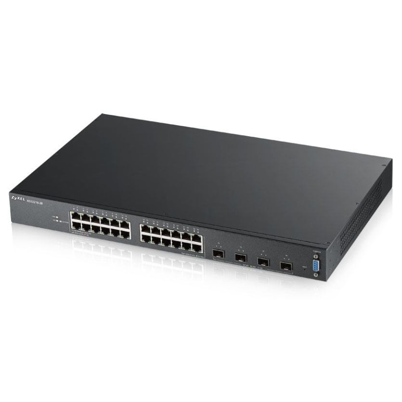 SWITCH ZYXEL, porturi Gigabit x 24, SFP x 4, managed, rackabil, "XGS2210-28-EU0101F" (timbru verde 2 lei)
