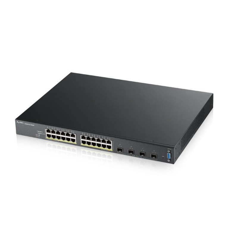 SWITCH PoE ZYXEL, port Gigabit x 24, SFP SFP x 4, managed, rackabil, "XGS2210-28HP-EU0101F" (timbru verde 2 lei)