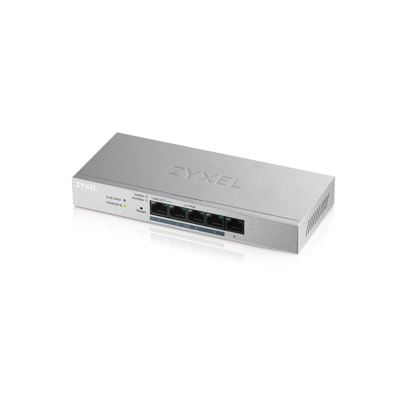 SWITCH PoE ZYXEL, port Gigabit x 5, SFP nu, managed, carcasa metalica, "GS1200-5HPV2-EU0101F" (timbru verde 2 lei)