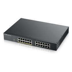 SWITCH PoE ZYXEL, port Gigabit x 24, SFP nu, managed, rackabil, "GS1900-24EP-EU0101F" (timbru verde 2 lei)
