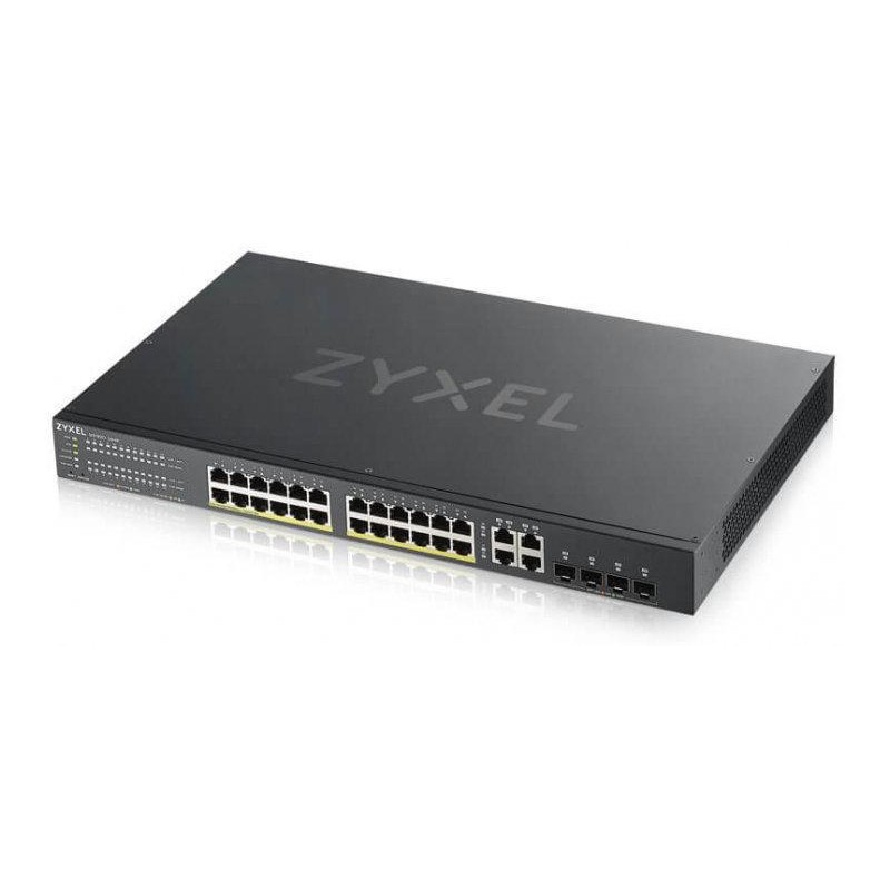 SWITCH PoE ZYXEL, port Gigabit x 28, SFP SFP x 4, managed, rackabil, carcasa metalica, "GS1920-24HPV2-EU0101F" (timbru verde 2 l