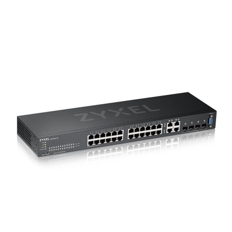 SWITCH ZYXEL, porturi Gigabit x 24, SFP x 4, managed, rackabil, "GS2220-28-EU0101F" (timbru verde 2 lei)