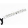 PDU BACHMANN, 1U pt. rack 19 inch, 9 prize Schuko, intrare Schuko, max 16 A, cablu 2 m, gri, "333.401" (timbru verde 4 lei)