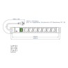 PDU BACHMANN, 1.5U pt. rack 19 inch, 7 prize Schuko, intrare Schuko, max 10 A, cablu 2 m, gri, "333.600" (timbru verde 2 lei)