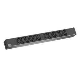 PDU BACHMANN, 1U pt. rack 19 inch, 12 prize IEC, intrare Schuko, max 16 A, cablu 2 m, negru, "333.616" (timbru verde 4 lei)