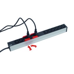 PDU BACHMANN, 1U pt. rack 19 inch, 12 prize IEC, intrare Schuko, max 16 A, cablu 2 m, negru, "333.616" (timbru verde 4 lei)