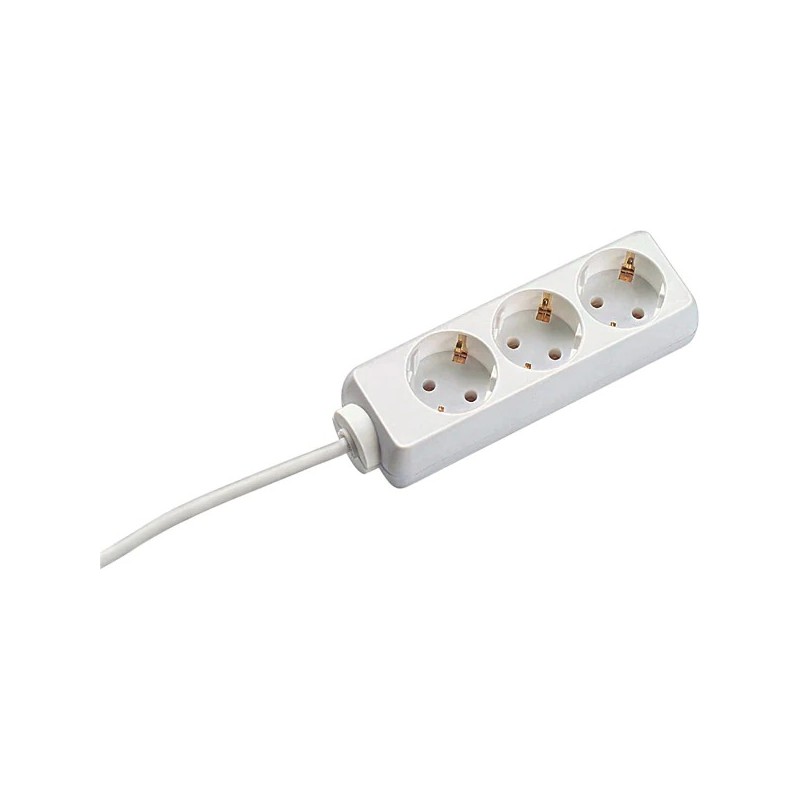 PRELUNGITOR Bachmann, Schuko x 3, conectare prin Schuko (T), cablu 3 m, protectie copii, alb, "3842715" (timbru verde 0.18 lei)
