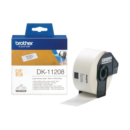 Etichete de hartie Original Brother Black on White, DK11208, pentru P-TOUCH QL-1100|QL-800|QL-810|QL-1050|QL-1060|QL-500|QL-560|