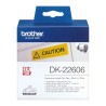 Banda laminata Original Brother Black on White, DK22606, pentru P-TOUCH QL-1100|QL-800|QL-810|QL-1050|QL-1060|QL-500|QL-560|QL-5