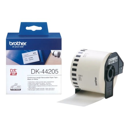 Banda Continua Hartie  Original Brother Black on White, DK44205, pentru P-TOUCH QL-1100|QL-800|QL-810|QL-1050|QL-1060|QL-500|QL-