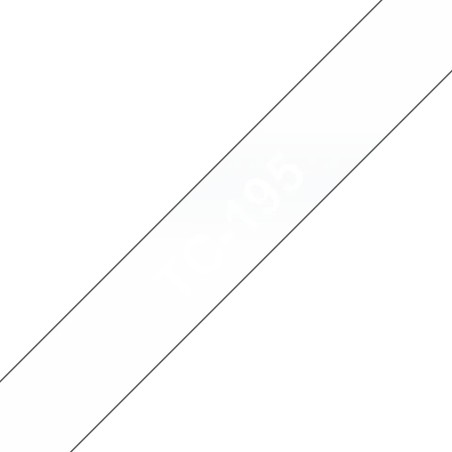 Banda laminata Original Brother White on Clear, TC195, pentru E105|E110|H100|H101|H105|H110|H111|P300|128|200|1000|1010|1090|110