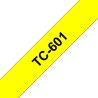 Banda laminata Original Brother Black on Yellow, TC601, pentru E105|E110|H100|H101|H105|H110|H111|P300|128|200|1000|1010|1090|11