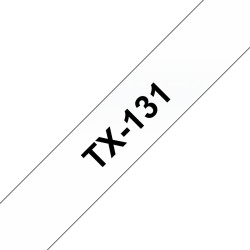 Banda laminata Original Brother Black on Clear, TX131, pentru E105|E110|H100|H101|H105|H110|H111|P300|128|200|1000|1010|1090|110